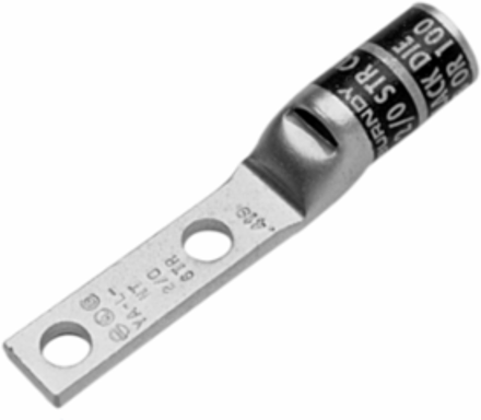 HYLUGTM Copper Terminal Connector, 3/8 Inch Stud, 600V-35kV, 313.1 kcmil, Straight