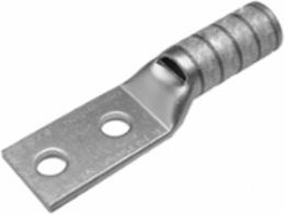 Long Barrel Terminal Connector, 4 AWG, 2 Holes, Tin Plated, 1-1/4 Inch Length