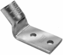 Copper Compression Terminal, Long Length Barrel, 2 Hole, 1-3/16 Inch Strip Length