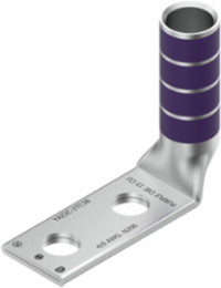 Long Length Barrel Copper Compression Terminal, 4/0 AWG, 35 kV, 2.30 Inch Overall Length