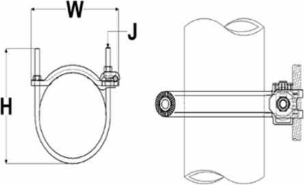 Rod or Tube Grounding Clamp with Mounting Pad, 10 Inch Pipe, Copper Alloy