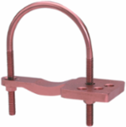 Rod or Tube Grounding Clamp with Mounting Pad, 10 Inch Pipe, Copper Alloy