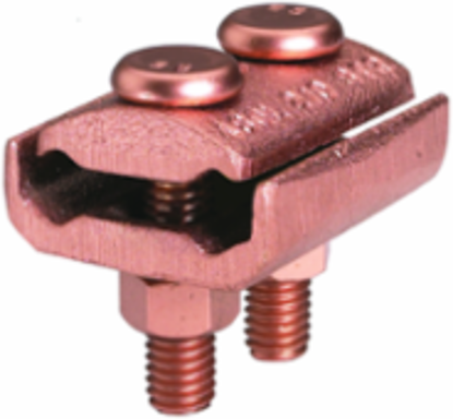 Mechanical Grounding Connector, 2 Copper Cables to Bar, 4 AWG-2/0 AWG, 3/8 Inch Stud