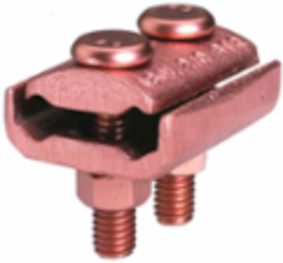 Mechanical Grounding Connector, 2 Copper Cables to Bar, 4 AWG-2/0 AWG, 3/8 Inch Stud