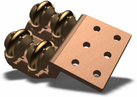 V Style Bolted Lugs & Terminals, Copper Alloy, 230 kV, 1000-1500 kcmil, 3.50 Inch Pad Width