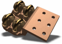 V Style Bolted Lugs & Terminals, Copper Alloy, 230 kV, 1000-1500 kcmil, 3.50 Inch Pad Width