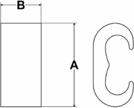 Copper Compression Connector for 6 AWG to 2 AWG Cables, 1/4 Inch Rod, Direct Burial