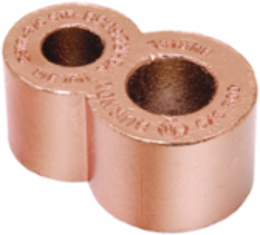 Copper Compression Connector for 2 AWG(STR)-2/0 AWG(STR), 5/8 Inch Ground Rod