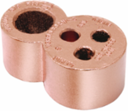 Compression Ground Rod Tap Connector, 2 AWG, 5/8 Inch Rod Size, 1-17/50 Inch Length