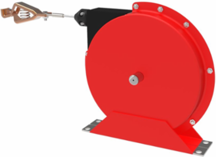 Heavy Duty Static Discharge Reel with 50 Foot Cable Length and Rugged Steel Construction