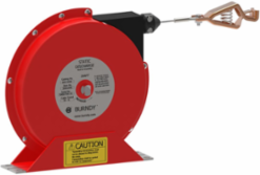 Heavy Duty Static Discharge Reel with 50 Foot Cable Length and Rugged Steel Construction
