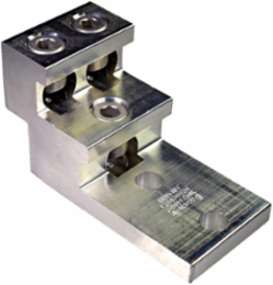 Aluminum Universal Terminal 2 Hole 1/2 Inch Stud Holes NEMA-Spaced 600 Volt Rated