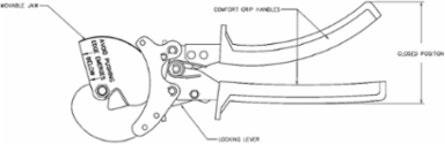 Ratchet Wire Rope Cutter for Mild Steel 5/16 Inch & Stainless Steel 1/4 Inch