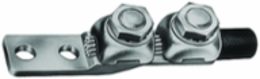 Heavy Duty Copper Terminal, 3/0-4/0 AWG, 3/8 Inch Stud, 1 Inch Hole Spacing