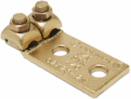 Copper 4-Hole Terminal for 400-500 kcmil Cables, 1/2 Inch Stud, 2 Screws