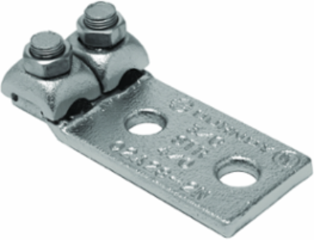 4-Hole Copper Terminal for 2 Conductors 250-350 kcmil, 1/2 Inch Studs, 4.50 Inch Length