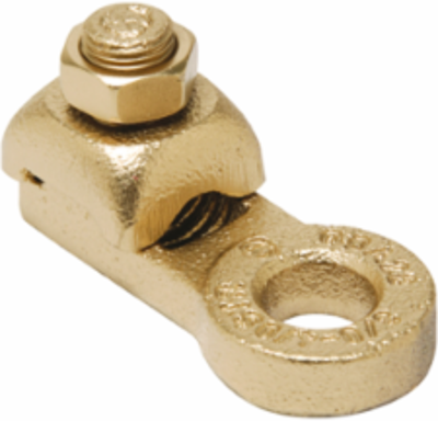 Copper Terminal, 1 Hole, 250-350 kcmil, 5/8 Inch Stud, 1 Screw, Hex Bolt