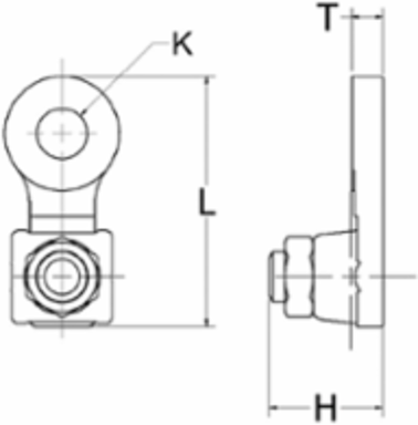 Copper Terminal 1 Hole 400-500 kcmil 3/4 Inch Stud 1 Screw
