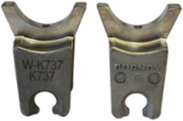 6-Ton W Crimp Die, K737 Index, 0.75 Inch Width, Stainless Steel