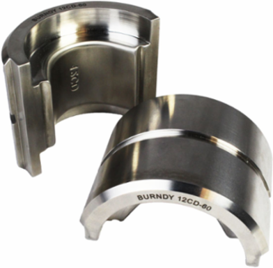 60 Ton Crimp Die Index 14SH, Durable Stainless Steel, Twin L Style