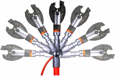 6-Ton Battery Actuated Scissor Action Crimper & Cutter, 82 Inch Length