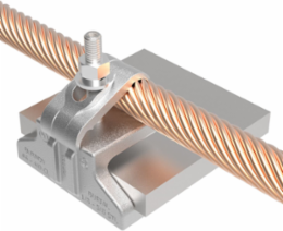 Tin plated mechanical ground clamp, Accommodates #6-4/0 Kcmil