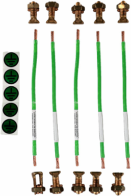Grounding Wire Tray GND Kit, 9 Inch, 6 AWG, TIA-607 Compliant, 5 Pack