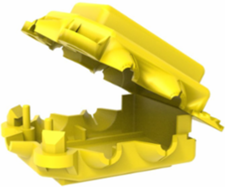 KPU1C, Yellow Cover Only, Flexible Fingers Conform to Conductor, Used with KPU2C4CT, KPU2C4CTC comes with connector and cover