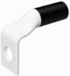 Copper Terminal 2/0 AWG, 1/4 Inch Stud, 600 V-35 kV, Tin Plated, Black, Standard Barrel