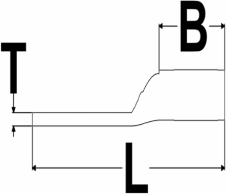 Copper Terminal Connector, 2 AWG, 2 Holes, 35 kV, 1/4 Inch Stud