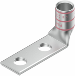 HYLUGTM Non-Insulated Compression Terminal, 1/0 AWG, 2 Holes, 35 kV