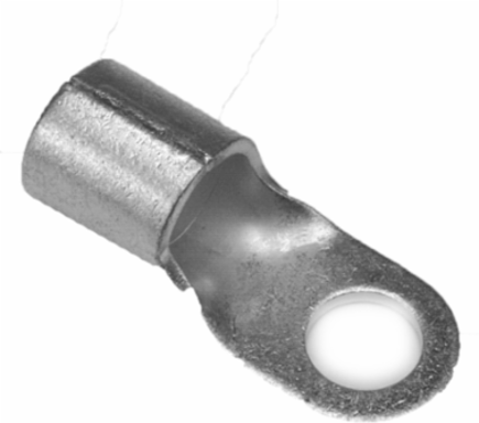 Non-Insulated Copper Compression Terminal, 1 Hole, 0.53 Inch Hole Dia.
