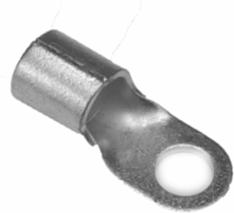 Non-Insulated Copper Compression Terminal, 1 Hole, 0.53 Inch Hole Dia.