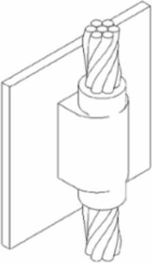 Exothermic Mold 3/0 AWG for Vertical Copper to Steel Joining
