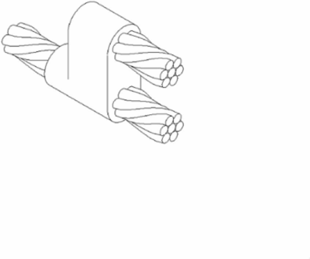 BURNDYWeld Exothermic Mold, Horizontal Parallel Tap, 6 AWG Conductor