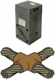 Horizontal Cable Mold, 250 kcmil Run & 4/0 AWG Tap, BURNDYWeld