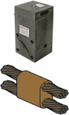 Exothermic Mold for Horizontal Parallel 4/0 AWG Run, 4 AWG Tap, 150 Weld Metal