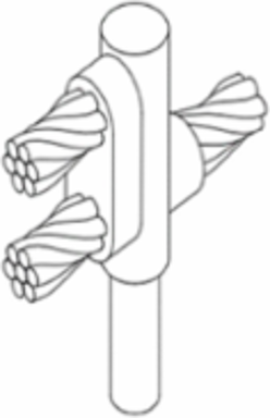 Horizontal Mold for 1/0 AWG Cables, 5/8 Inch Ground Rod, RoHS Compliant