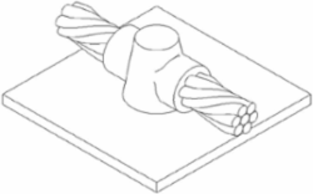 Exothermic Mold for Horizontal Welding, 2/0 AWG, BURNDYWELD Series