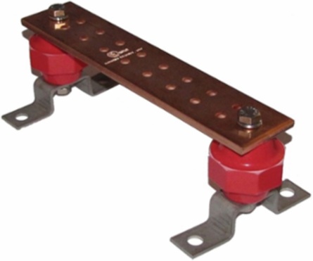 Copper Busbar 1/4 Inch x 2 Inch x 10 Inch 16 Holes, Bare Copper, UL Listed