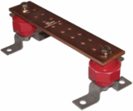 Copper Busbar 1/4 Inch x 2 Inch x 10 Inch 16 Holes, Bare Copper, UL Listed