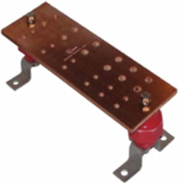 Copper Busbar 12 Holes 12 Inch L 4 Inch W Grit 0.25 Inch Thickness