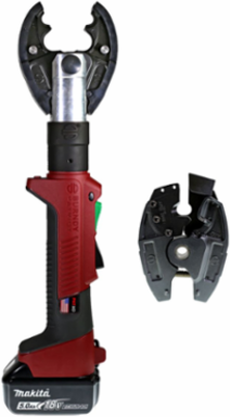 6-Ton IN-LINE® Crimper & Cutter with 5Ah Li-Ion Battery, 19.25 Inch Length