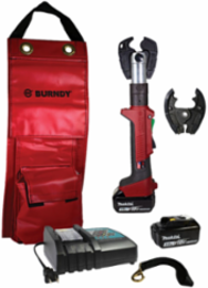 6-Ton IN-LINE Crimper and Cutter, 3.0Ah Battery, 355 Head Rotation, 18.1 Inch Length