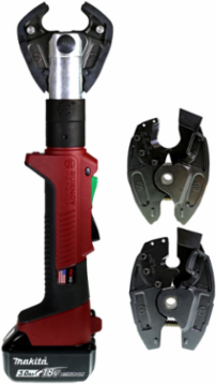 6-Ton IN-LINE® Scissor Action Crimper & Cutter, 18V Lithium-Ion, 19.25 x 4.375 x 2.75 Inch