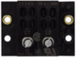 Power Terminal Block, 600 Vac/Vdc, 70A, Two-pole, 0.25 Inch Quick Connect