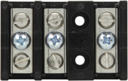 Power Terminal Block 2.38 Inch Wide, 1.25 Inch High, 3-Pole