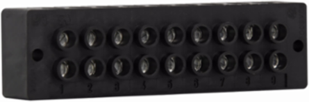 Power Terminal Block Nine-Pole 5.34 Inch Width, 1.5 Inch Height, 1.12 Inch Depth