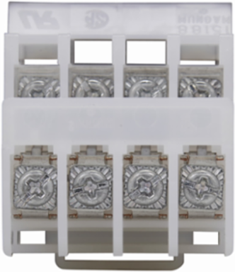 Depuggable DIN Terminal Block, 600V, 30A, 3-Pole, 1.99 Inch Length