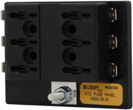 Blade Fuse Panel 30A, 32V, 3.37 Inch x 2.47 Inch x 0.83 Inch, Thermoplastic
